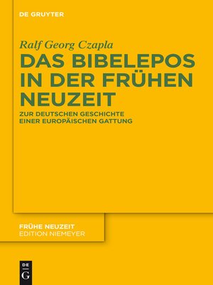 cover image of Das Bibelepos in der Frühen Neuzeit